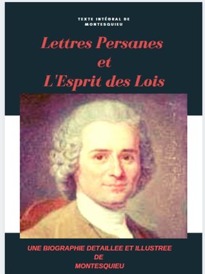 cover image of LETTRES PERSANES ET L'ESPRIT DES LOIS